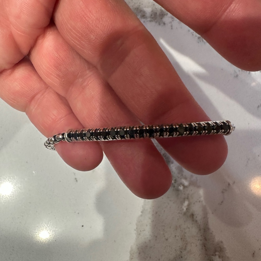 David Yurman Pave Black Diamond Box Chain Bracelet